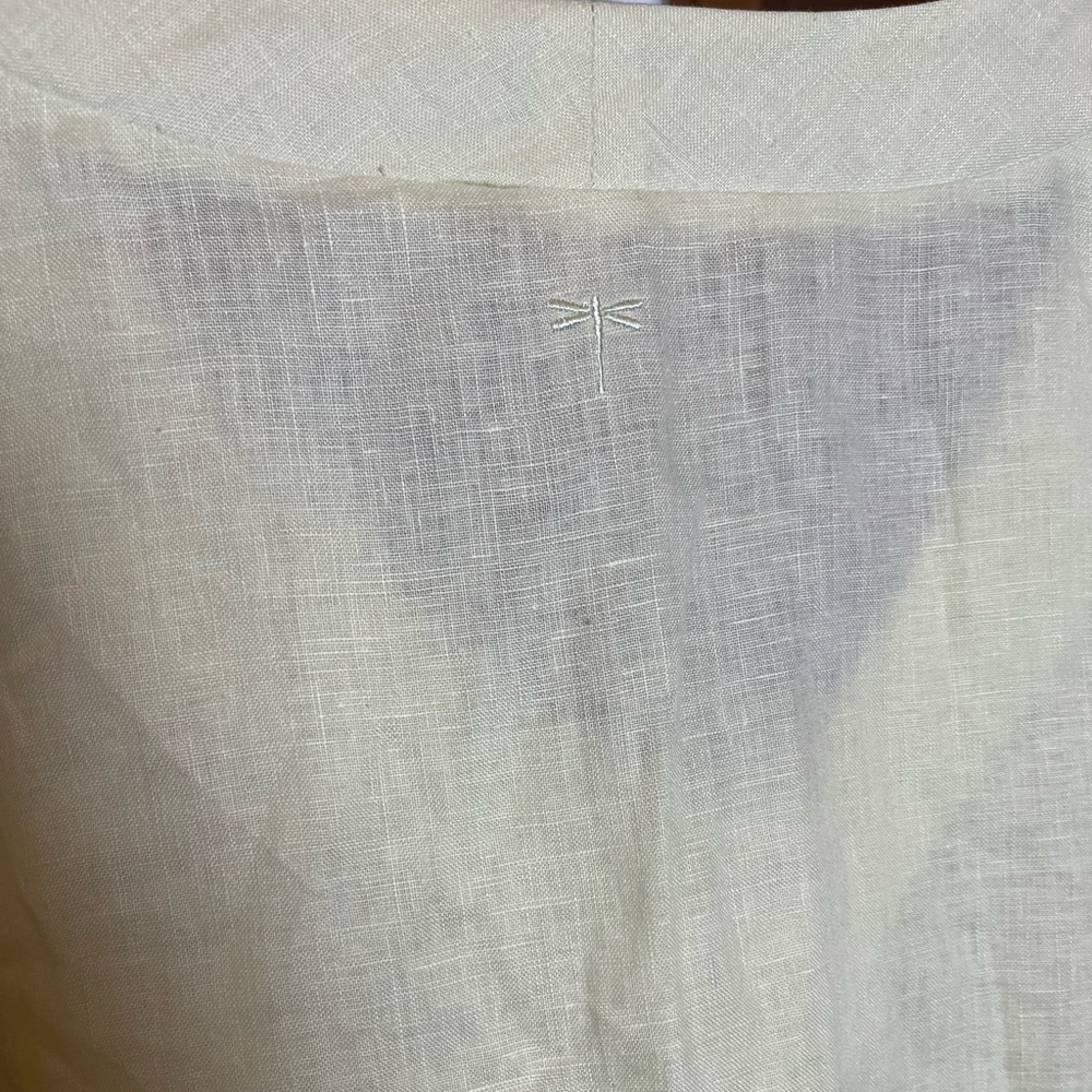 Tyler Boe Lime Yellow Linen Tunic Top L XL - Picture 7 of 9
